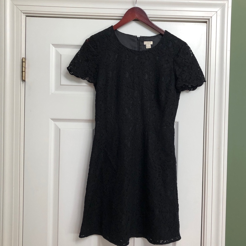 J Crew size 2 black lace dress